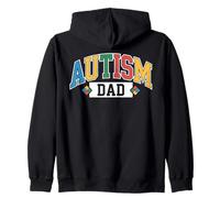 Autism Dad Autistic Child Father Zip Hoodie