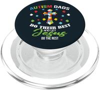 Autism Dad Christian - Faith Based Awareness Father Cross PopSockets PopGrip for MagSafe