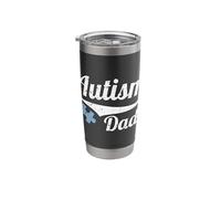 Autism Dad Puzzle Piece Autism Awareness 20oz Stainless Steel Insulated Tumbler