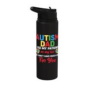 Autism Dad Son Humor - Special Needs Autistic Child Father Stainless Steel Insulated Water Bottle