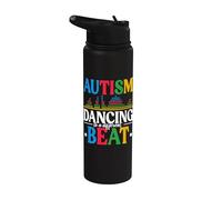 Autism Dancing to A Different Beat Autism Awareness Stainless Steel Insulated Water Bottle