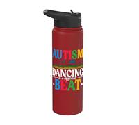 Autism Dancing to A Different Beat Autism Awareness Stainless Steel Insulated Water Bottle