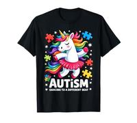 Autism Dancing to Be A Different Beat Unicorn Girls Kids T-Shirt