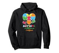 Autism Difference Not Indifference Autism Awareness Pullover Hoodie