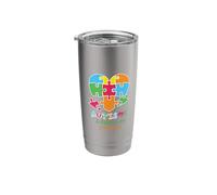 Autism Difference Not Indifference Autism Awareness Stainless Steel Insulated Tumbler