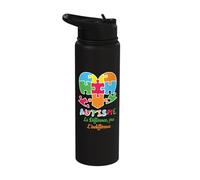Autism Difference Not Indifference Autism Awareness Stainless Steel Insulated Water Bottle