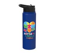 Autism Difference Not Indifference Autism Awareness Stainless Steel Insulated Water Bottle