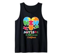 Autism Difference Not Indifference Autism Awareness Tank Top
