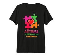 Autism Difference Not Indifference Awareness Month Premium T-Shirt