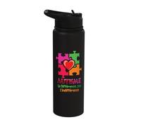Autism Difference Not Indifference Awareness Month Stainless Steel Insulated Water Bottle