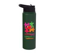Autism Difference Not Indifference Awareness Month Stainless Steel Insulated Water Bottle