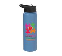 Autism Difference Not Indifference Awareness Month Stainless Steel Insulated Water Bottle