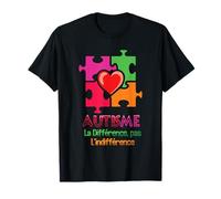 Autism Difference Not Indifference Awareness Month T-Shirt