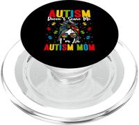 Autism Doesn't Scare Me I'm An Autism Mom Messy Bun Puzzle PopSockets PopGrip for MagSafe