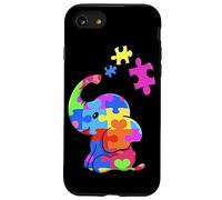 Autism Elephant Gift Autism Awareness Autistic Black Case for iPhone SE (2020) / 7/8
