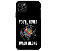 Autism Father Son Family World in Hands Kids Dad Autism Case for iPhone 11 Pro Max