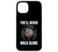 Autism Father Son Family World in Hands Kids Dad Autism Case for iPhone 13