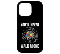 Autism Father Son Family World in Hands Kids Dad Autism Case for iPhone 14 Pro Max