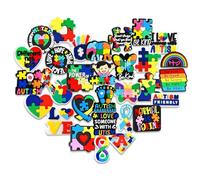 Autism Focal Beads Bulk 30PCS Silicone Autistic Focal Beads for Pens/Necklace/Keychains/Bracelets Autism Person Gifts