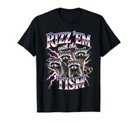 Autism Funny Autistic Rizz Em with The Tism Raccoon T-Shirt