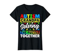 Autism Grandpa Solving The Puzzle Together Autism Awareness T-Shirt