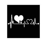Autism Heart Beat Lifeline Car Sticker Creative Decorative Decal for Car Window Auto Styling(White)