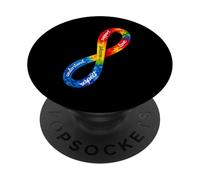 Autism Infinity Ribbon Design a Neurodiversity Awareness PopSockets Adhesive PopGrip