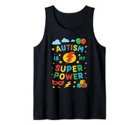 Autism is My Super Power Awesome Awareness Autistic Month Tank Top