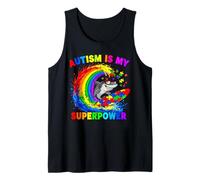 Autism is My Super Power Shark Sunglasses Men Women Kids Tank Top