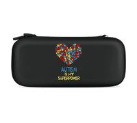 Autism is My Superpower Compatible with Switch Case Bag Travel Protective Cover Handbag with 15 Game Accessories