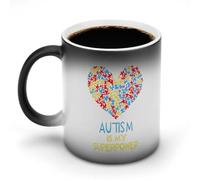 Autism is My Superpower Cute Coffee Cup with Handle Hot Changing Graphic Ceramic Travel Mug