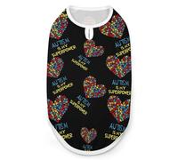 Autism Is My Superpower Dog And Cat Clothes Pet Summer Sleeveless T Shirt Basic Vest S