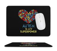 Autism Is My Superpower Fashion Mouse Mat Pad Slim Anti-Slip Office Desk Accessories