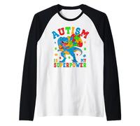 Autism is My Superpower Raglan Baseball Tee