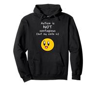 Autism is Not Contagious My Smile ASD Neurodiversity Accept Pullover Hoodie