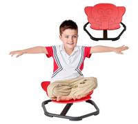 Autism Kids Swivel Chair, Sensory Toys Chair for Kid Spinning Sensory Carousel Chair, Wobble Chair Kids Adhd, Sit and Spin for Autistic Swivel Chairs for Kids (Red)