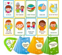 Autism Learning Resources - 86 Communication Cards for Kids | Pictured Non Verbal Visual Aids for Autistic Children - Speech Therapy Toys - Water-Resistant Emotion and Routine Flash Cards