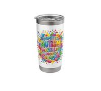 Autism Makes Life More Colorful Neurodiversity Support Stainless Steel Insulated Tumbler