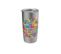 Autism Makes Life More Colorful Neurodiversity Support Stainless Steel Insulated Tumbler
