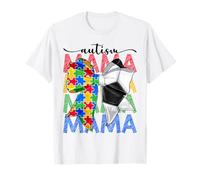 Autism Mama Autism Awareness Coquette Bow Soccer Puzzles T-Shirt