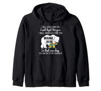 Autism Mama Bear I Will Speak Fight Advocate For You Zip Hoodie