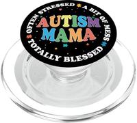 Autism Mama Often Stressed Funny Autism Awareness Mom Women PopSockets PopGrip for MagSafe
