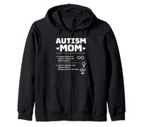 Autism Mom Definition Neurodiversity Support Love Awareness Zip Hoodie