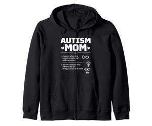 Autism Mom Definition Neurodiversity Support Love Awareness Zip Hoodie