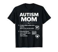 Autism Mom Definition Special Needs Parent Support Love Mama Value Graphic T-Shirt, Men, Black, S