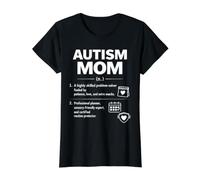 Autism Mom Definition Special Needs Parent Support Love Mama Value Graphic T-Shirt, Women, Black, S