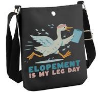 Autism Mom Gift Special ED Teacher Therapy Gift Duck Goose Lover Present Elopement Is My Leg Day Crossbody Bag, Elopement Cb