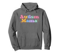 Autism Mom Mama Autism Awareness Mom Autistic Mom ASD Cute Pullover Hoodie, Adult Unisex, Asphalt Grey, X-Large