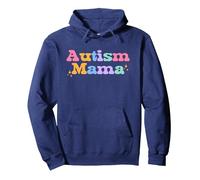 Autism Mom Mama Autism Awareness Mom Autistic Mom ASD Cute Pullover Hoodie, Adult Unisex, Navy Blue, XX-Large