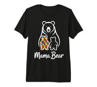 Autism Mom Mama Bear Autistic Child Family Premium T-Shirt